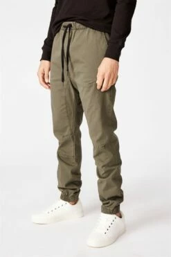 Drake Cuffed Pant WASHED OLIVE -Mens Clothing Store 321341 220 2