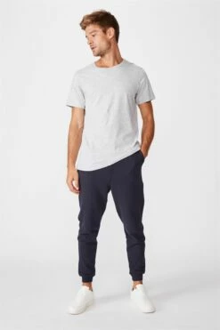 Trippy Slim Trackie PEACHED GREY MARLE