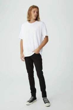 Super Skinny Jean JET BLACK BLOW OUT -Mens Clothing Store 330168 02 2