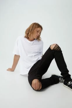 Super Skinny Jean JET BLACK BLOW OUT -Mens Clothing Store 330168 33 2 1