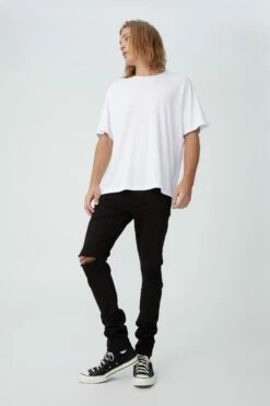 Super Skinny Jean JET BLACK BLOW OUT -Mens Clothing Store 330168 33 5