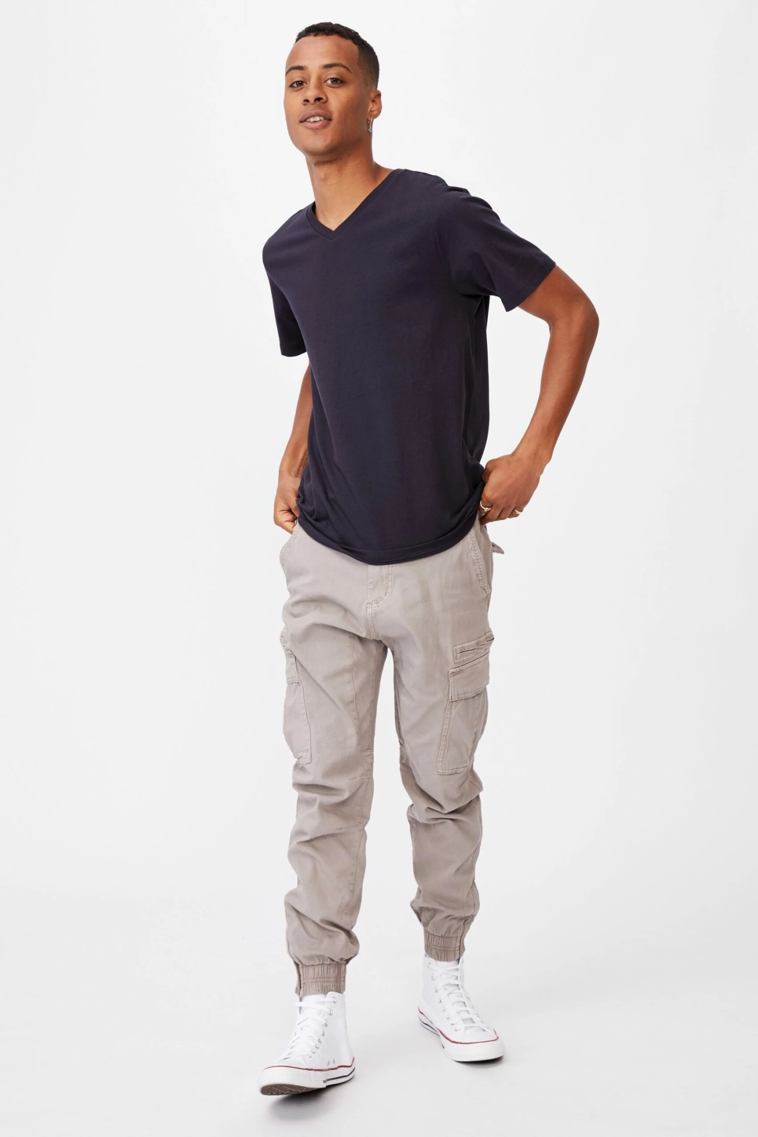 Essential Vee Neck T-Shirt INK NAVY 2 Essential Vee Neck T-Shirt INK NAVY - Image 2