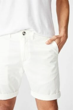 Washed Chino Short WHITE -Mens Clothing Store 351056 71 2