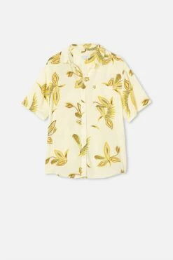 Short Sleeve Resort Shirt LEMON PAISLY FLORAL -Mens Clothing Store 3610326 07 5
