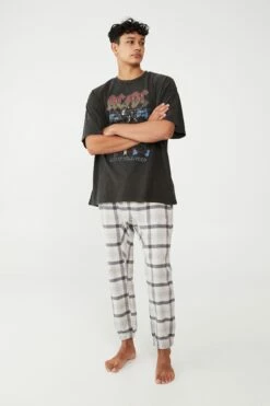 Lounge Pant OATMEAL/NAVY CHECK -Mens Clothing Store 3610343 33 1