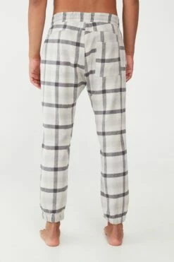 Lounge Pant OATMEAL/NAVY CHECK -Mens Clothing Store 3610343 33 3