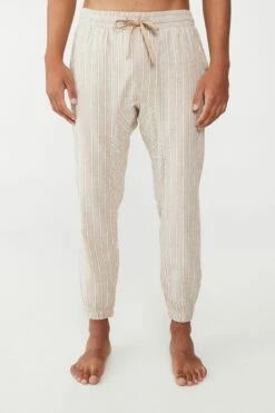 Lounge Pant OATMEAL/NAVY CHECK