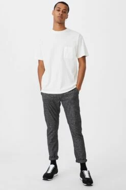 Skinny Stretch Chino BLACK WHITE CHECK