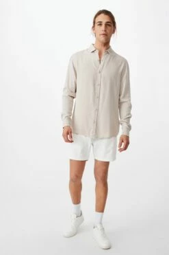 Cayman Long Sleeve Shirt STONE