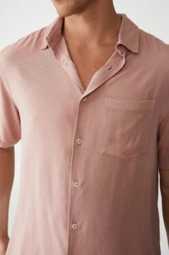 Cuban Short Sleeve Shirt WASHED BLACK -Mens Clothing Store 3610563 32 4