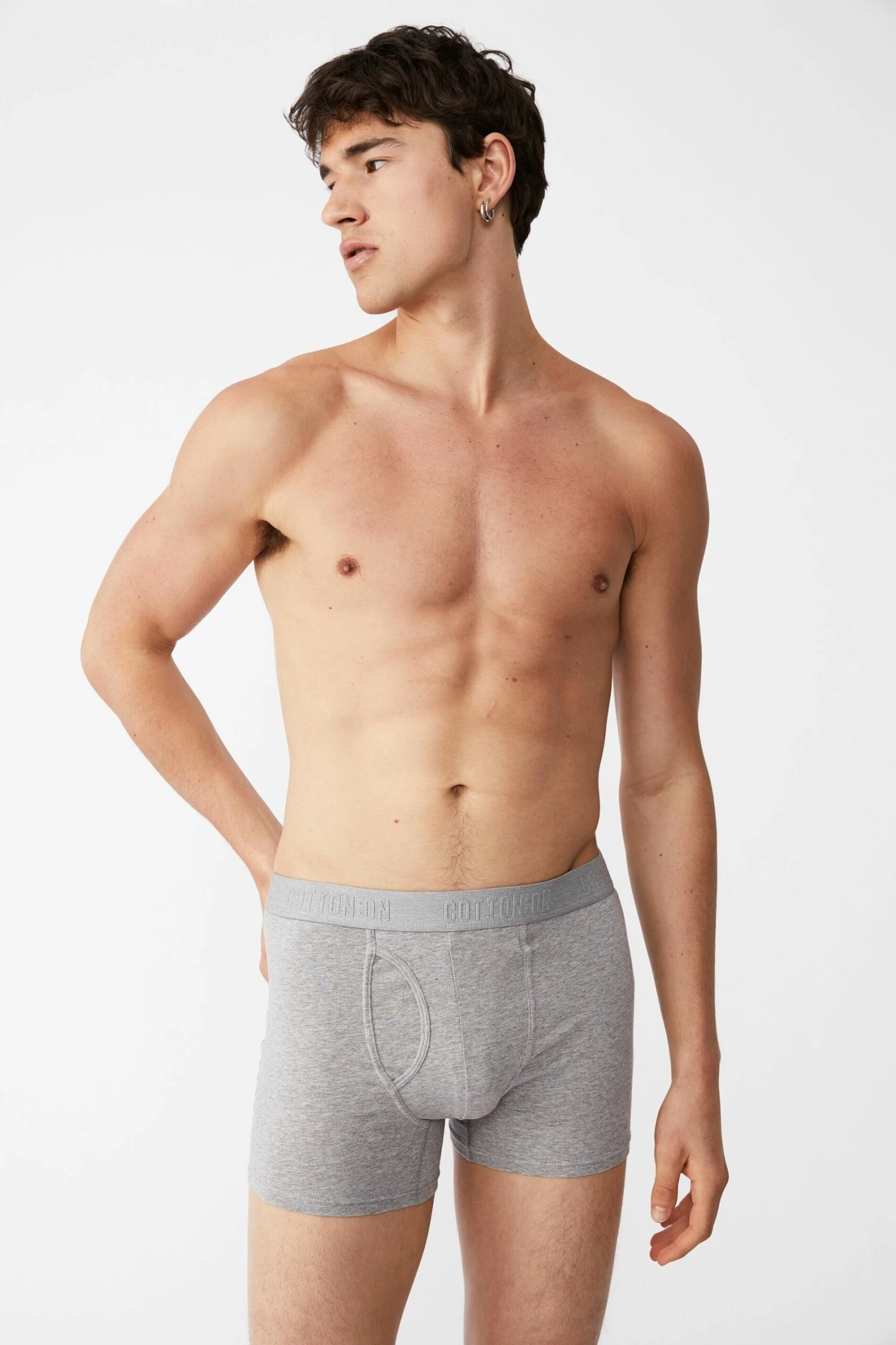 Mens Cotton Trunks DARK GREY MARLE/GREY MARLE 5 Mens Cotton Trunks DARK GREY MARLE/GREY MARLE - Image 5