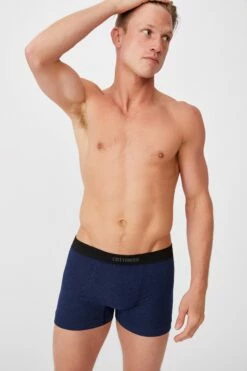 Mens Seamless Trunks LIGHT GREY MARLE/GREY MARLE -Mens Clothing Store 3610578 06 4