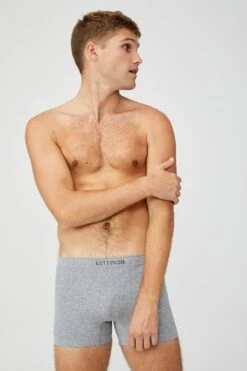 Mens Seamless Trunks LIGHT GREY MARLE/GREY MARLE -Mens Clothing Store 3610578 12 2