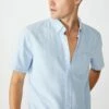 Vintage Prep Short Sleeve Shirt SKY BLUE OXFORD