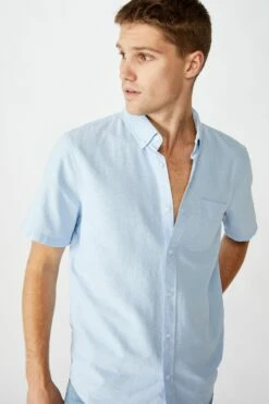 Vintage Prep Short Sleeve Shirt SKY BLUE OXFORD