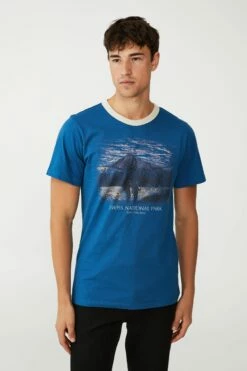 Tbar Souvenir T-Shirt RAVE BLUE/SWISS NATIONAL PARK -Mens Clothing Store 3610669 18 2