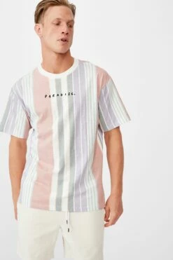 Downtown T-Shirt PARADISE DIRTY PINK STRIPE