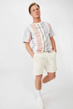 Downtown T-Shirt PARADISE DIRTY PINK STRIPE -Mens Clothing Store 3610733 02 3