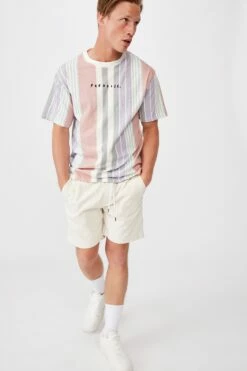 Downtown T-Shirt PARADISE DIRTY PINK STRIPE -Mens Clothing Store 3610733 02 5