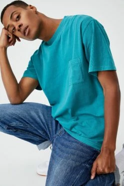 Washed Pocket T-Shirt CHALK BLUE