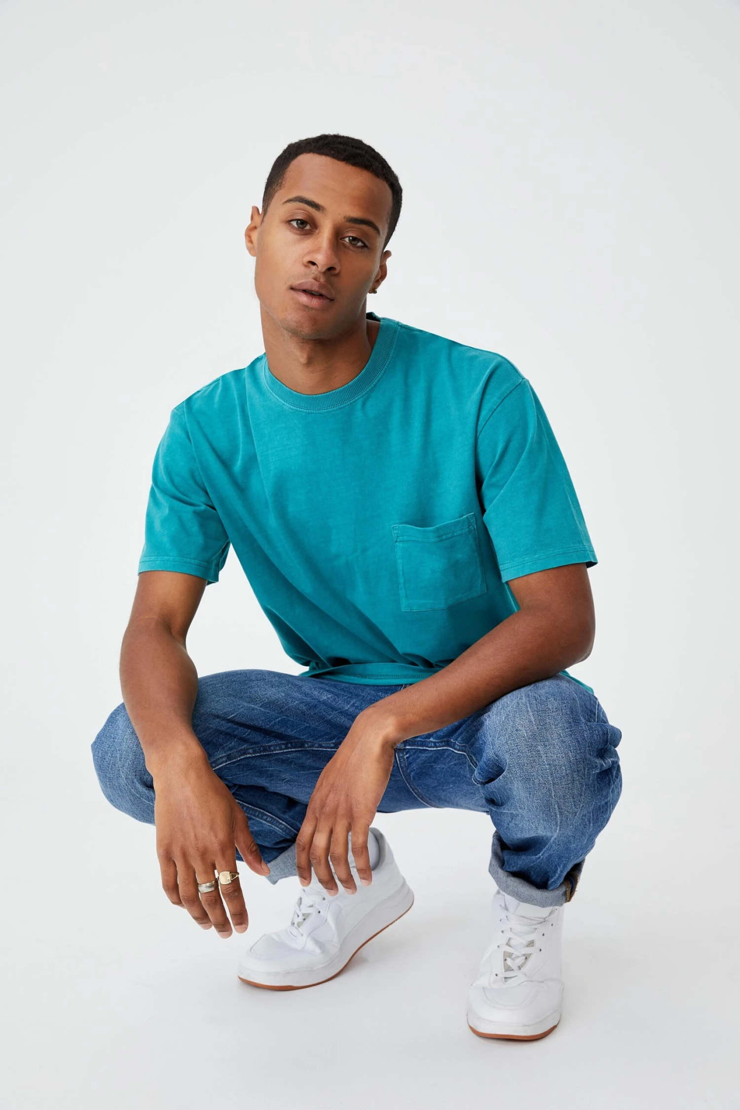 Washed Pocket T-Shirt CHALK BLUE 5 Washed Pocket T-Shirt CHALK BLUE - Image 5