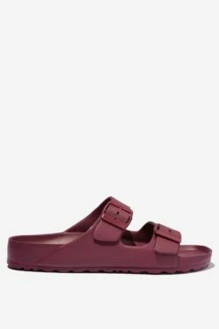 Eva Double Buckle Sandal BURGUNDY -Mens Clothing Store 3610846 02 1