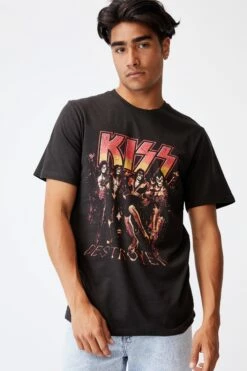 Tbar Collab Icon T-Shirt LCN BRA WASHED BLACK/GUNS N ROSES-APETITE FOR -Mens Clothing Store 3610865 12 1