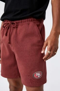 Active Nfl Fleece Short LCN NFL BURGUNDY/SAN FRANSISCO 49ERS -Mens Clothing Store 3610896 14 1
