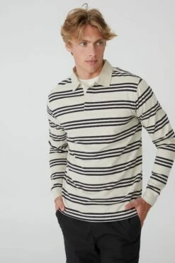 Rugby Long Sleeve Polo DIRTY PINK MICRO STRIPE 26 Rugby Long Sleeve Polo DIRTY PINK MICRO STRIPE -Mens Clothing Store 3610902 35 2