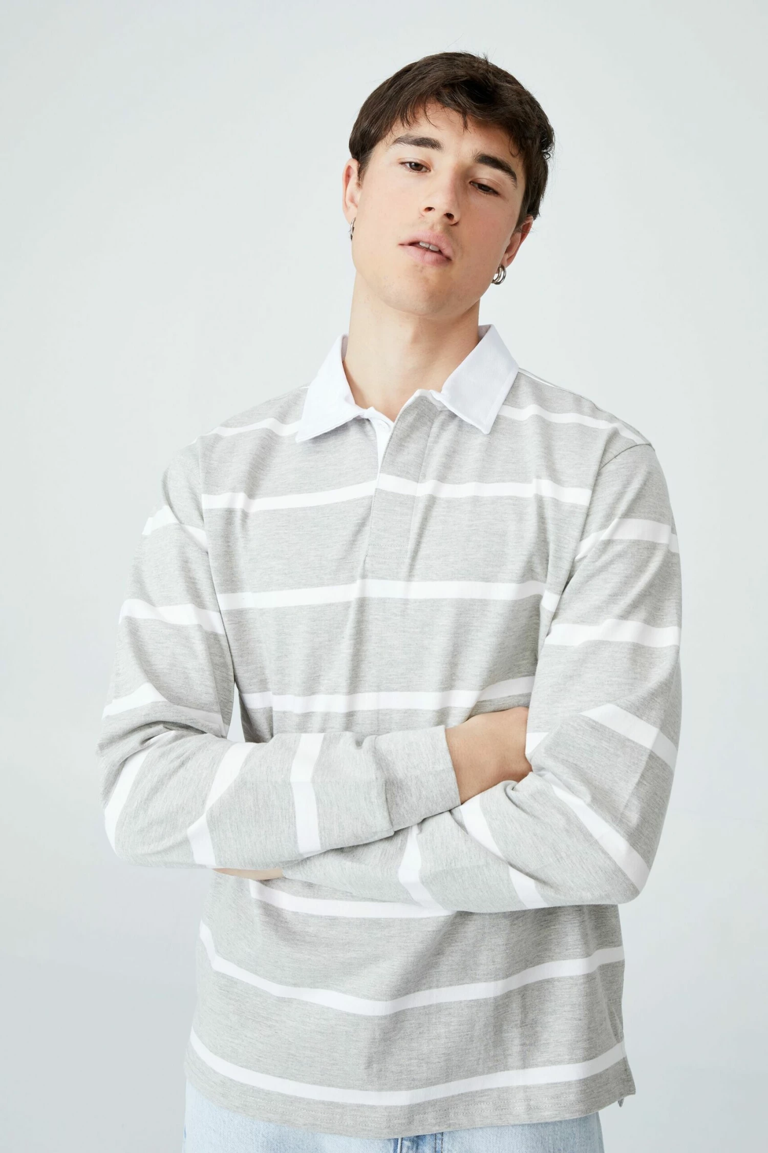 Rugby Long Sleeve Polo DIRTY PINK MICRO STRIPE 8 Rugby Long Sleeve Polo DIRTY PINK MICRO STRIPE - Image 8