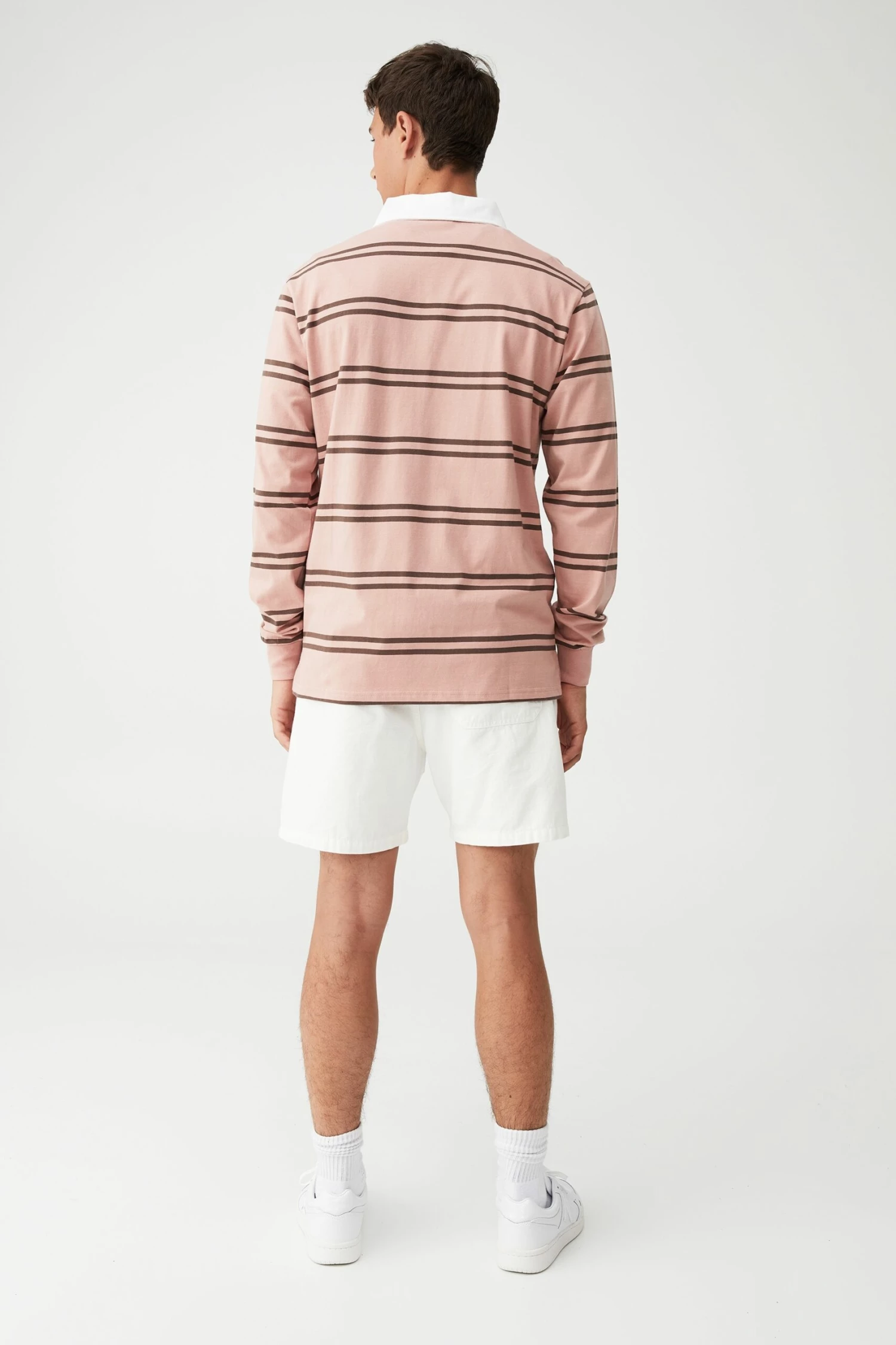 Rugby Long Sleeve Polo DIRTY PINK MICRO STRIPE 15 Rugby Long Sleeve Polo DIRTY PINK MICRO STRIPE - Image 15