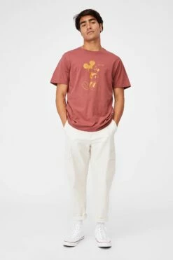 Tbar Collab Character T-Shirt LCN DIS OX BLOOD/MICKEY MOUSE-METALLIC -Mens Clothing Store 3610941 03 2