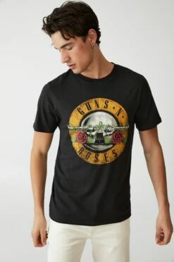 Tbar Collab Icon T-Shirt LCN BRA BLACK/THE 1975 - METAL LOGO -Mens Clothing Store 3610944 06 2