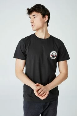 Tbar Collab Icon T-Shirt LCN BRA BLACK/THE 1975 - METAL LOGO -Mens Clothing Store 3610944 08 2