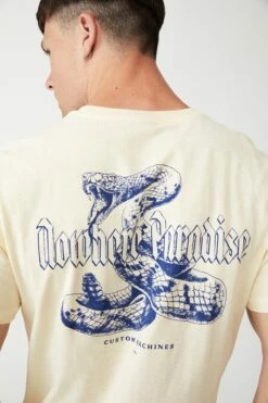 Tbar Moto T-Shirt VINTAGE WHITE/PARADISE MACHINE -Mens Clothing Store 3610950 23 1