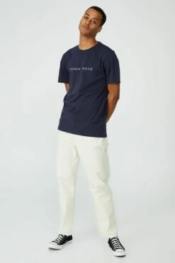 Tbar Text T-Shirt OATMEAL MARLE/SOMETIMES IN NEW YORK -Mens Clothing Store 3610951 65 2