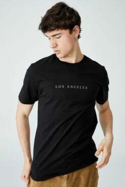 Tbar Text T-Shirt OATMEAL MARLE/SOMETIMES IN NEW YORK -Mens Clothing Store 3610951 68 2