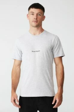 Tbar Text T-Shirt OATMEAL MARLE/SOMETIMES IN NEW YORK -Mens Clothing Store 3610951 82 2 1