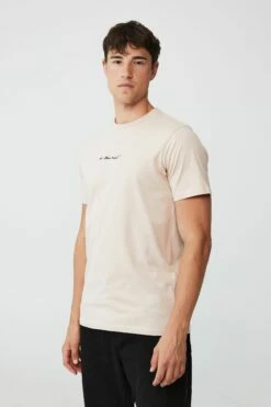 Tbar Text T-Shirt OATMEAL MARLE/SOMETIMES IN NEW YORK -Mens Clothing Store 3610951 84 2