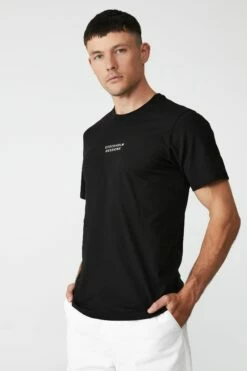 Tbar Text T-Shirt OATMEAL MARLE/SOMETIMES IN NEW YORK -Mens Clothing Store 3610951 87 2