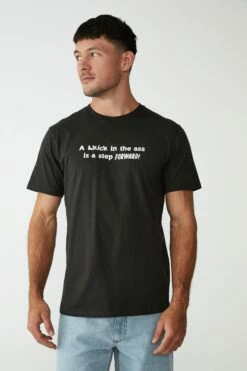 Tbar Text T-Shirt OATMEAL MARLE/SOMETIMES IN NEW YORK -Mens Clothing Store 3610951 89 2