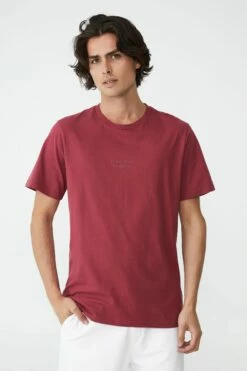 Tbar Text T-Shirt OATMEAL MARLE/SOMETIMES IN NEW YORK