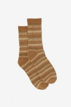 Essential Active Sock CHOCOLATE/SAGE/FAIRISLE -Mens Clothing Store 3610964 124 2