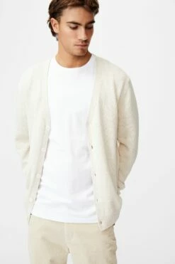Essential Cardigan KHAKI MARLE