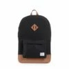 Herschel Heritage Backpack BLACK/TAN SYNTHETIC LEATHER