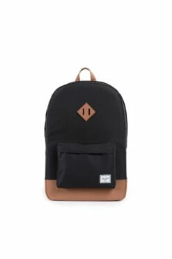 Herschel Heritage Backpack BLACK/TAN SYNTHETIC LEATHER