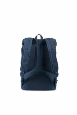 Herschel Little America Mid-Volume Backpack NAVY/TAN SYNTHETIC LEATHER -Mens Clothing Store 3611007 02 4