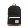 Herschel Pop Quiz Backpack BLACK/TAN SYNTHETIC LEATHER