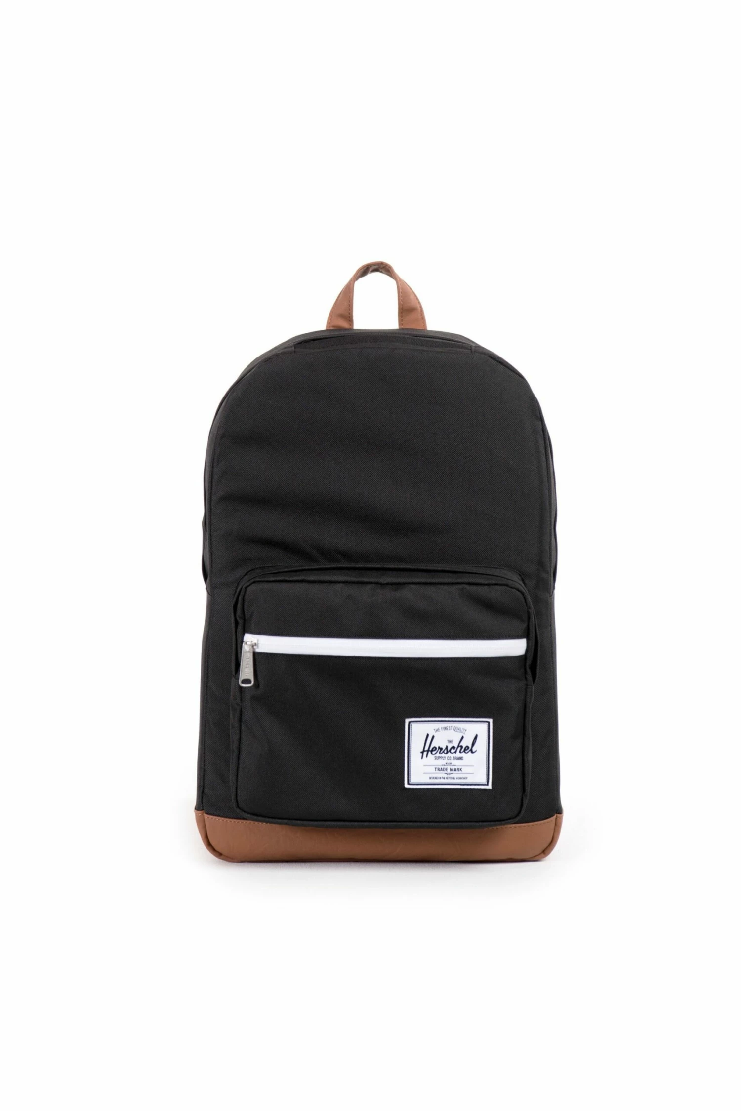 Herschel Pop Quiz Backpack BLACK/TAN SYNTHETIC LEATHER 1 Herschel Pop Quiz Backpack BLACK/TAN SYNTHETIC LEATHER