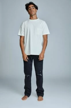 Beckley Straight Jean VINTAGE BLACK THRASHED